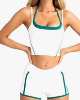 BO&TEE SOFT ACTIVE LAYERED CROPPED TANK TOP WHITE